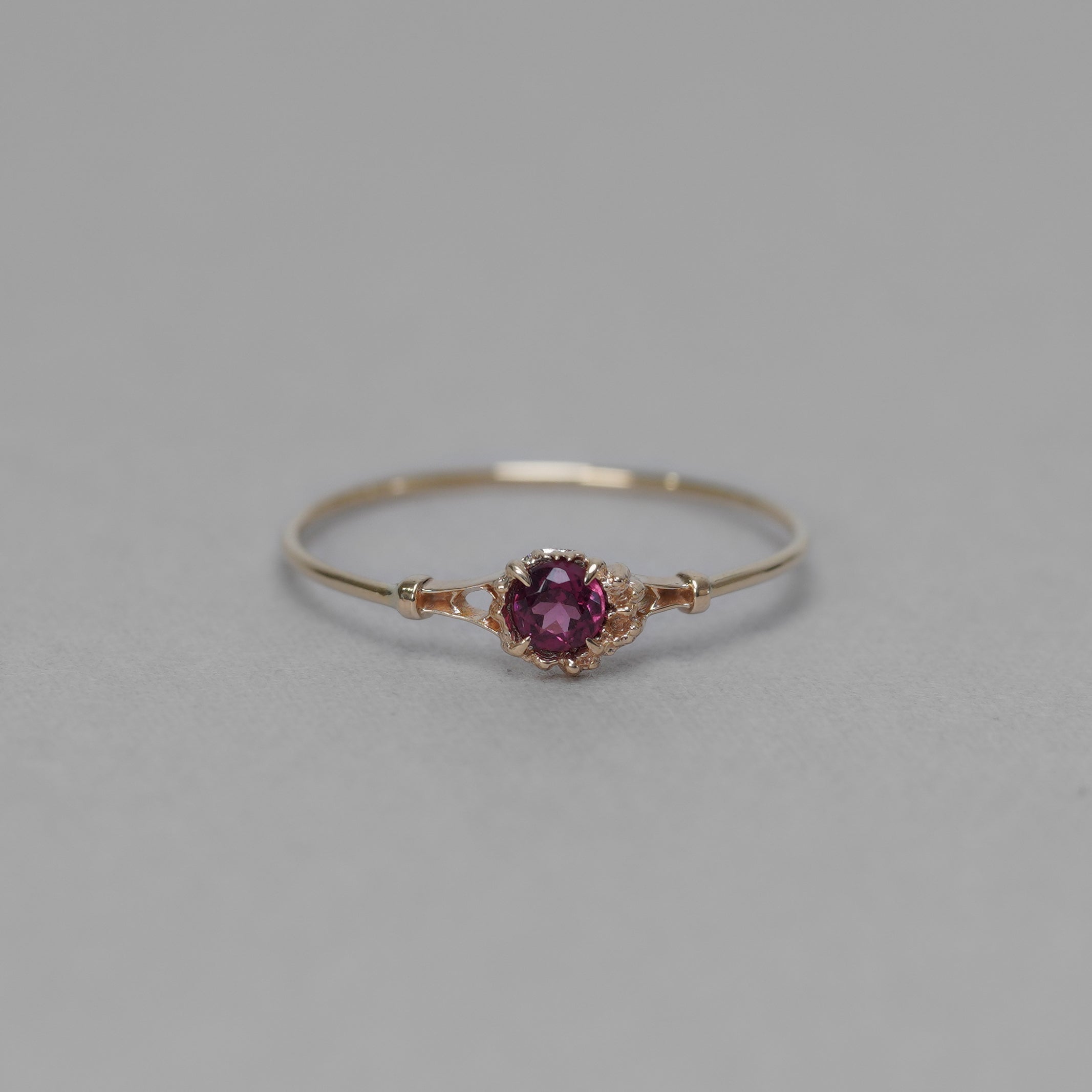 038 Rhodolite Garnet Ring “THIN LINE”