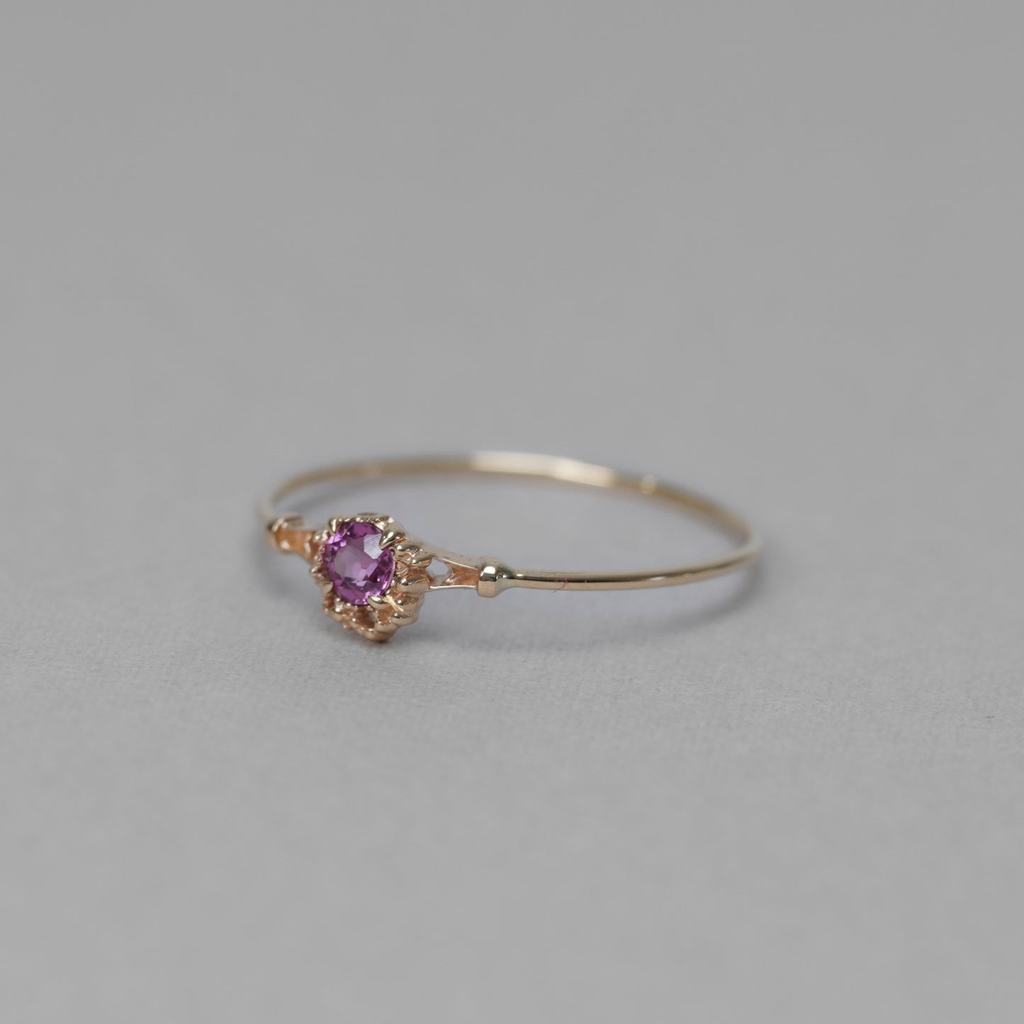 037 Rhodolite Garnet Ring “THIN LINE”