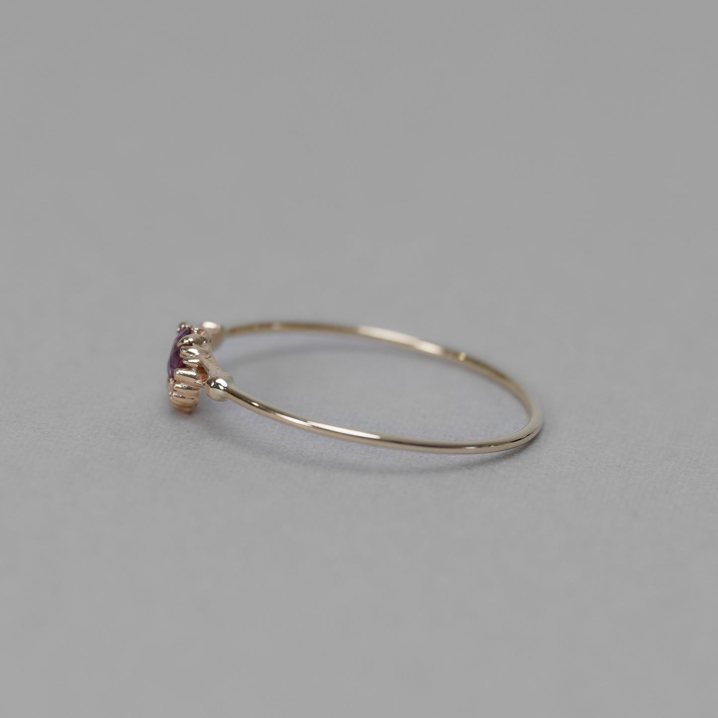 037 Rhodolite Garnet Ring “THIN LINE”