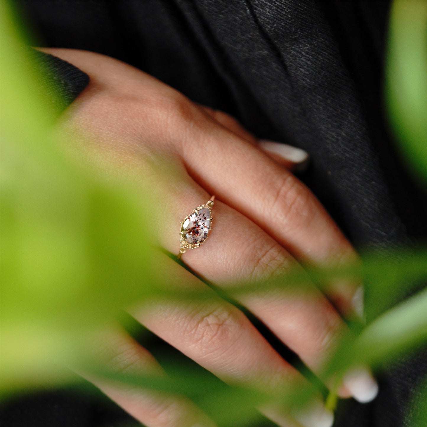 1084 Strawberry Quartz Ring
