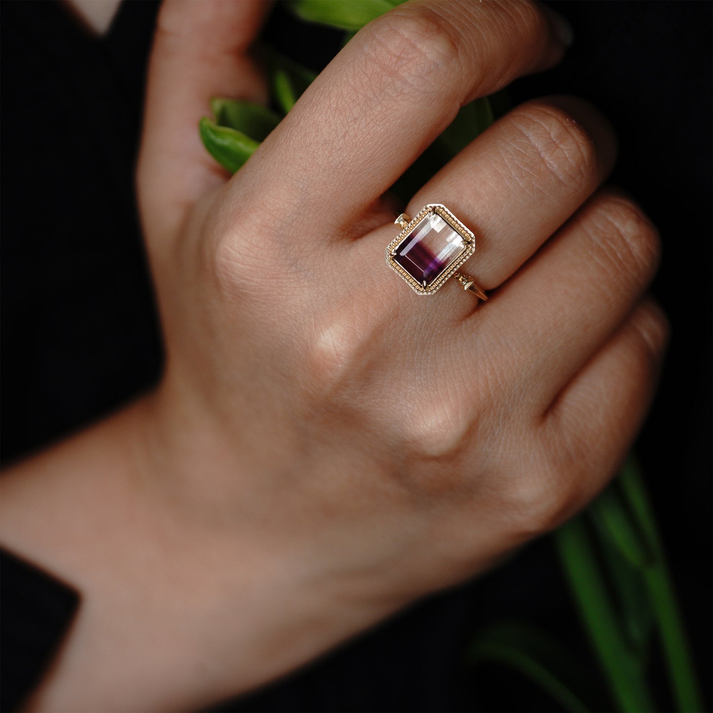 1180 Bi-color Fluorite Ring