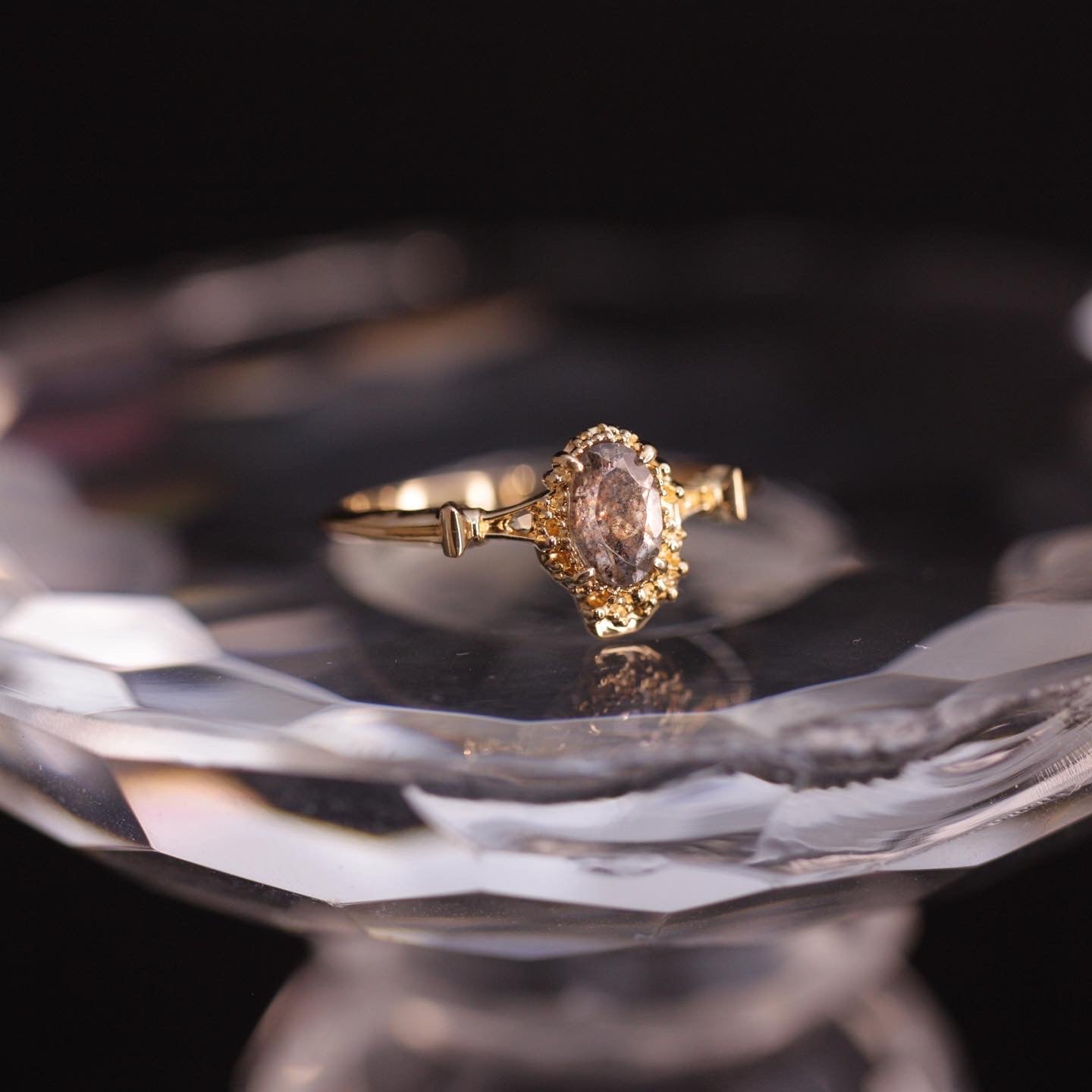 1224 Sunstone Aquamarine Ring