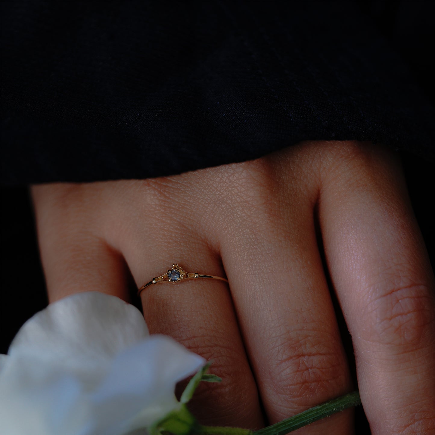 018 Color Change Garnet Ring “THIN LINE”