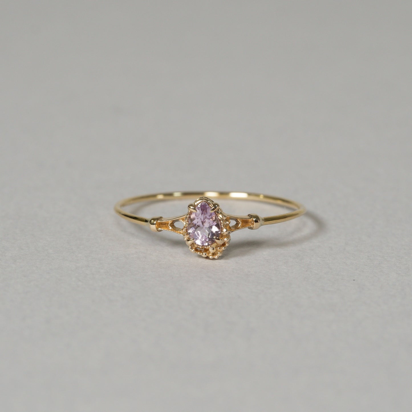 003 Rose Amethyst Ring “THIN LINE”