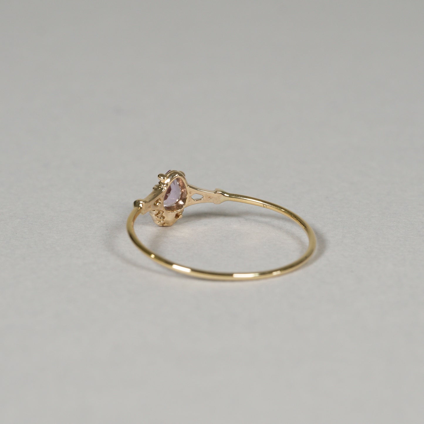 003 Rose Amethyst Ring “THIN LINE”