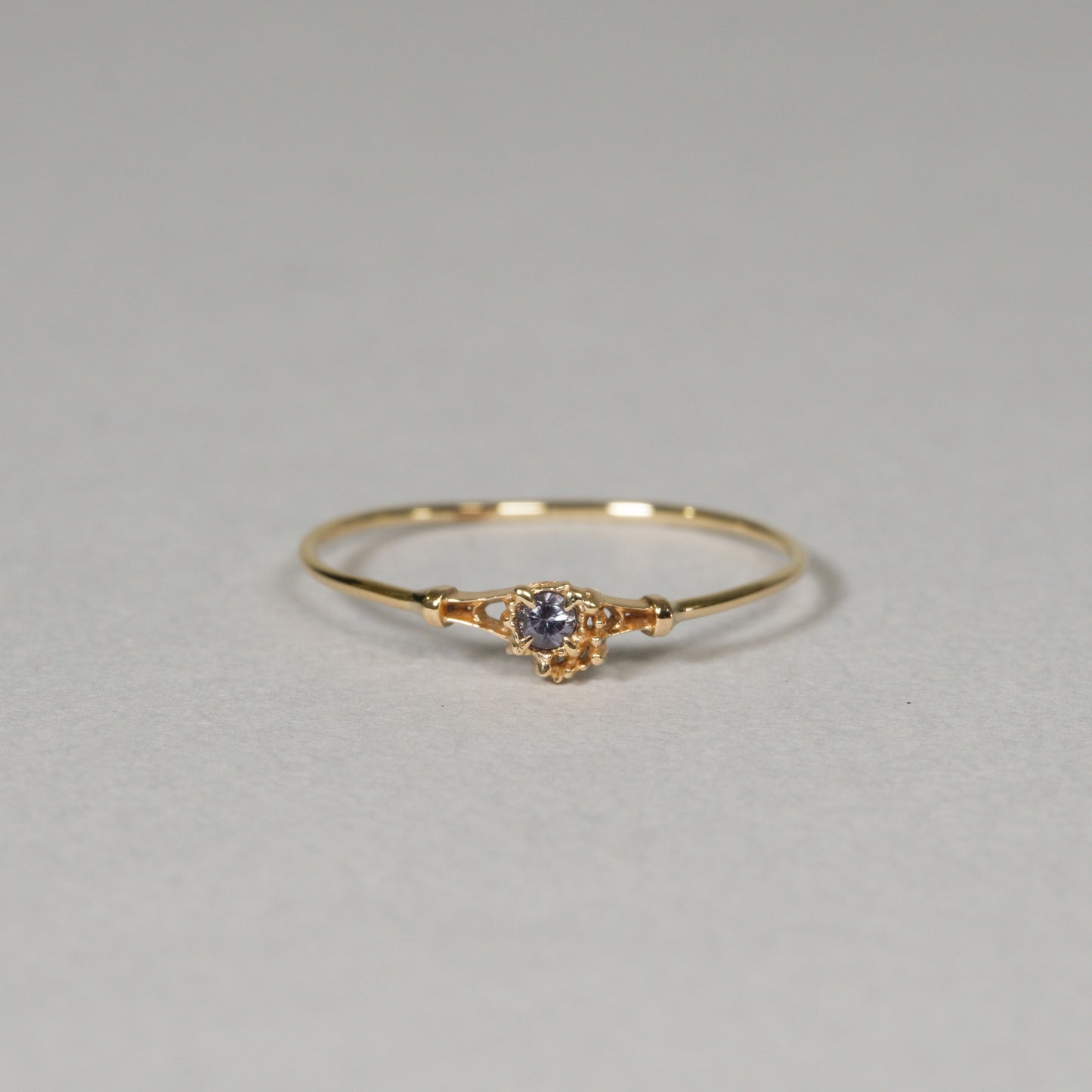 016 Color Change Garnet Ring “THIN LINE”