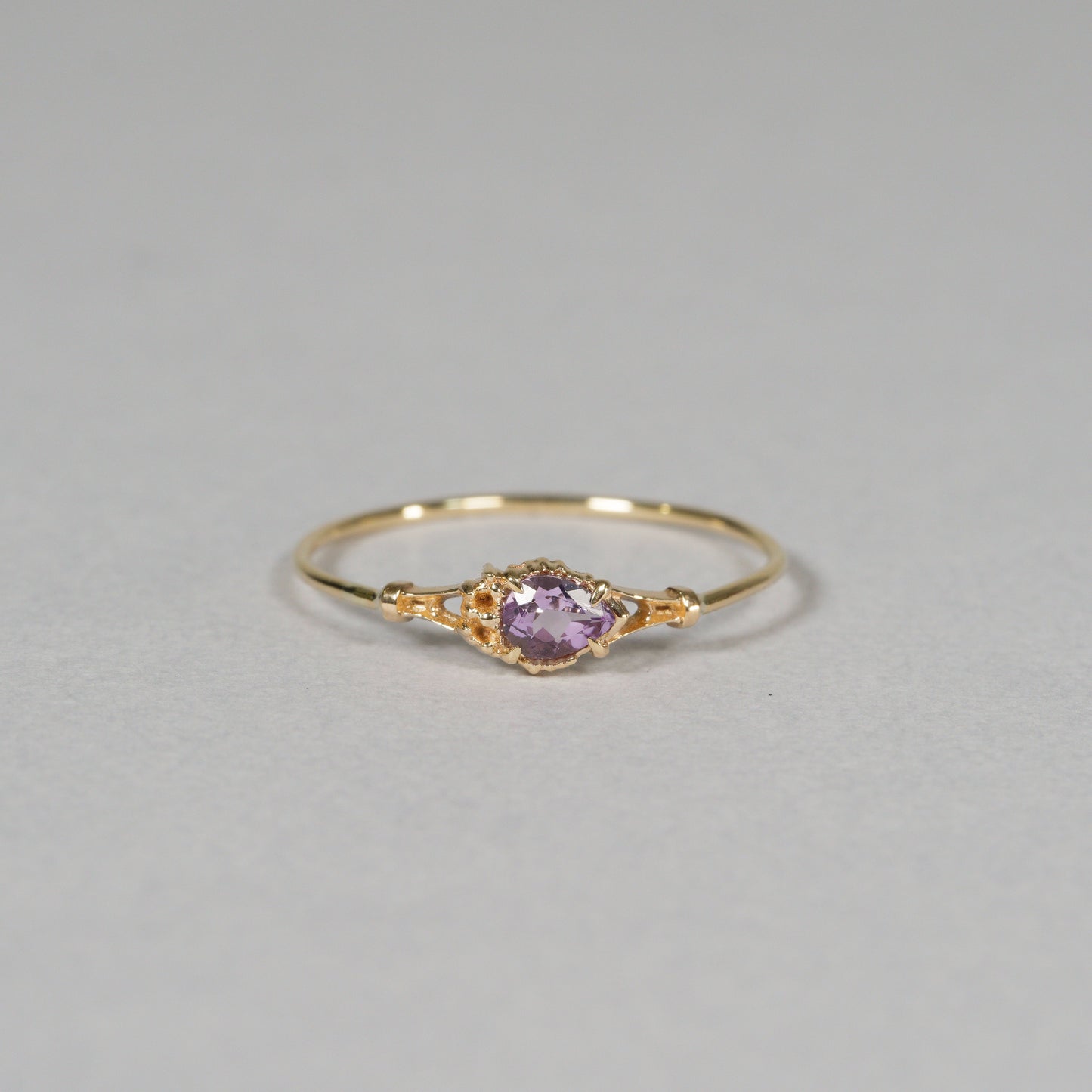 026 Rose Amethyst Ring “THIN LINE”