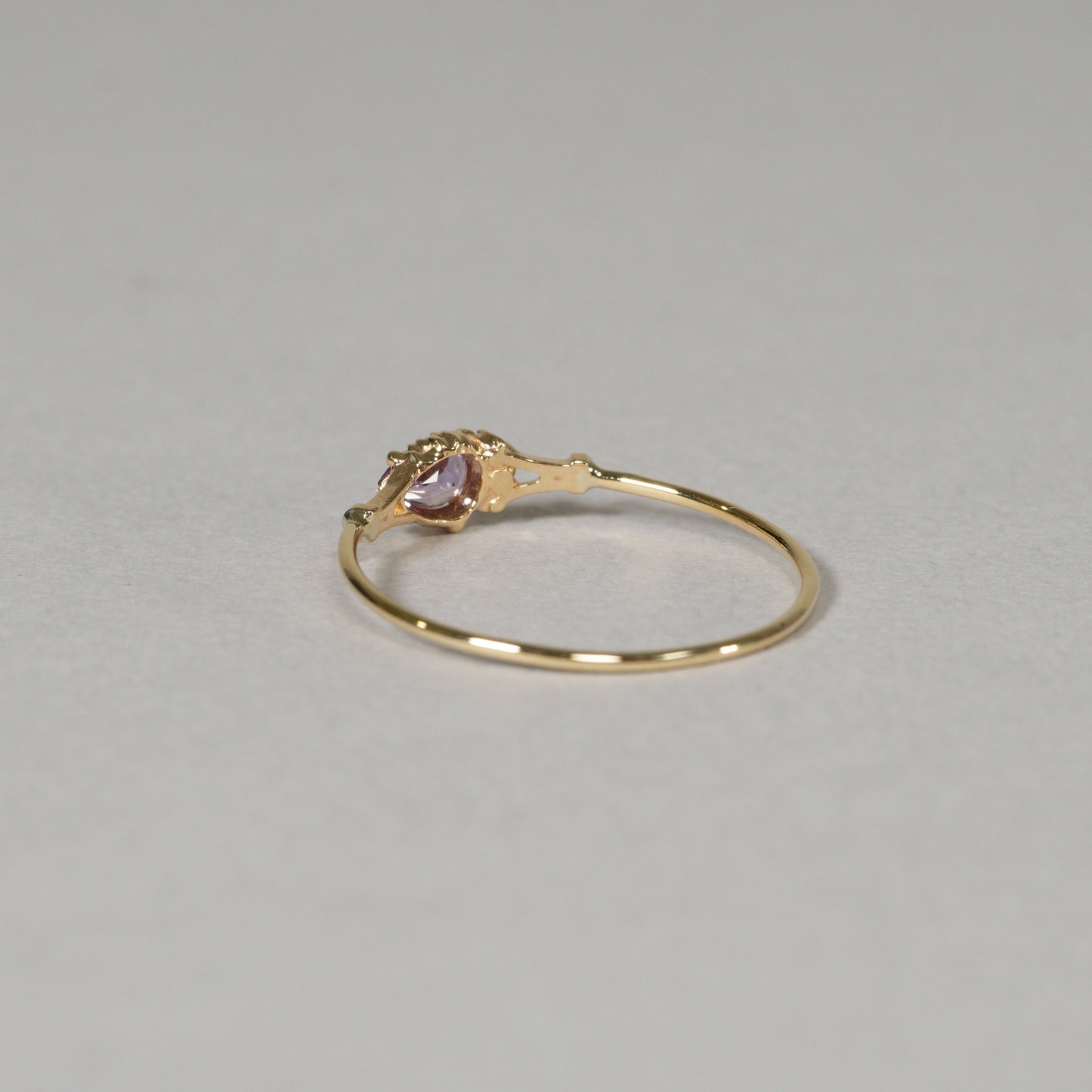 026 Rose Amethyst Ring “THIN LINE”