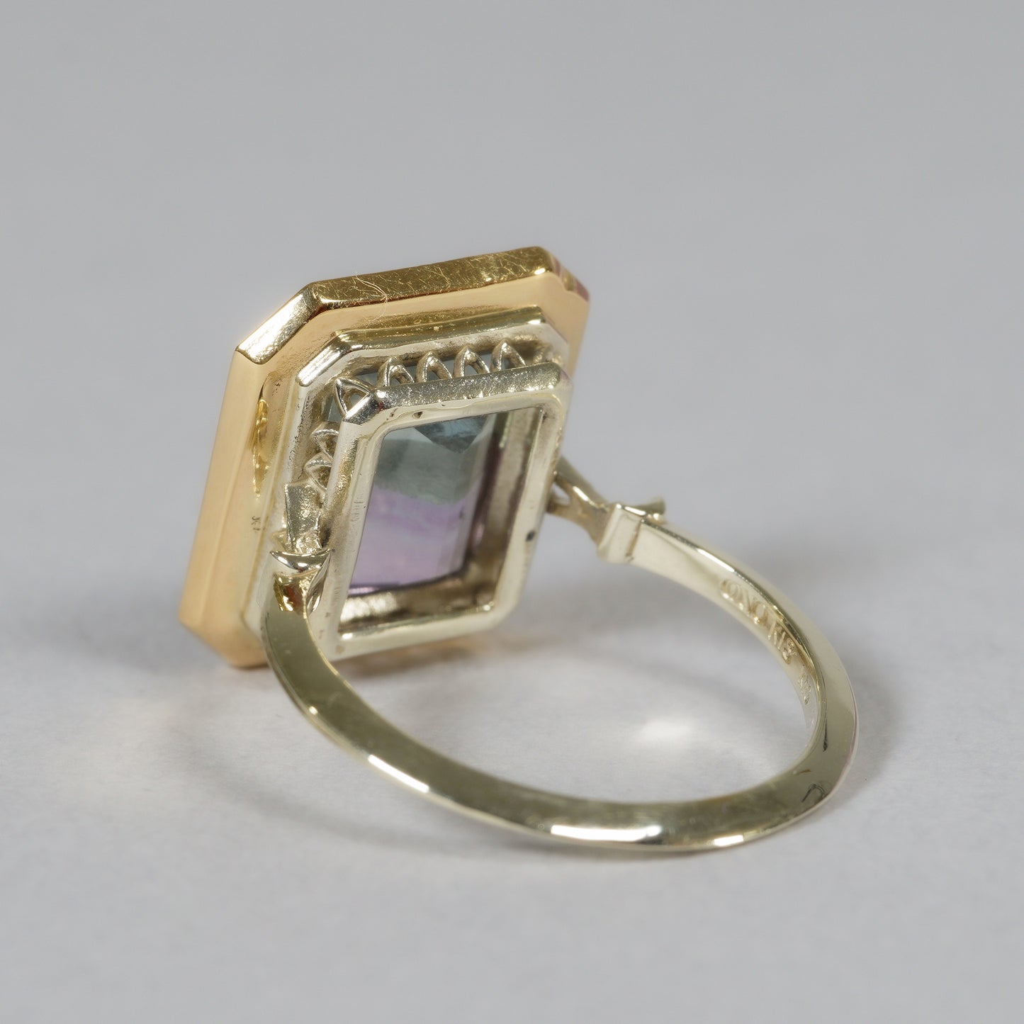 1216 Bicolor Fluorite / Ring