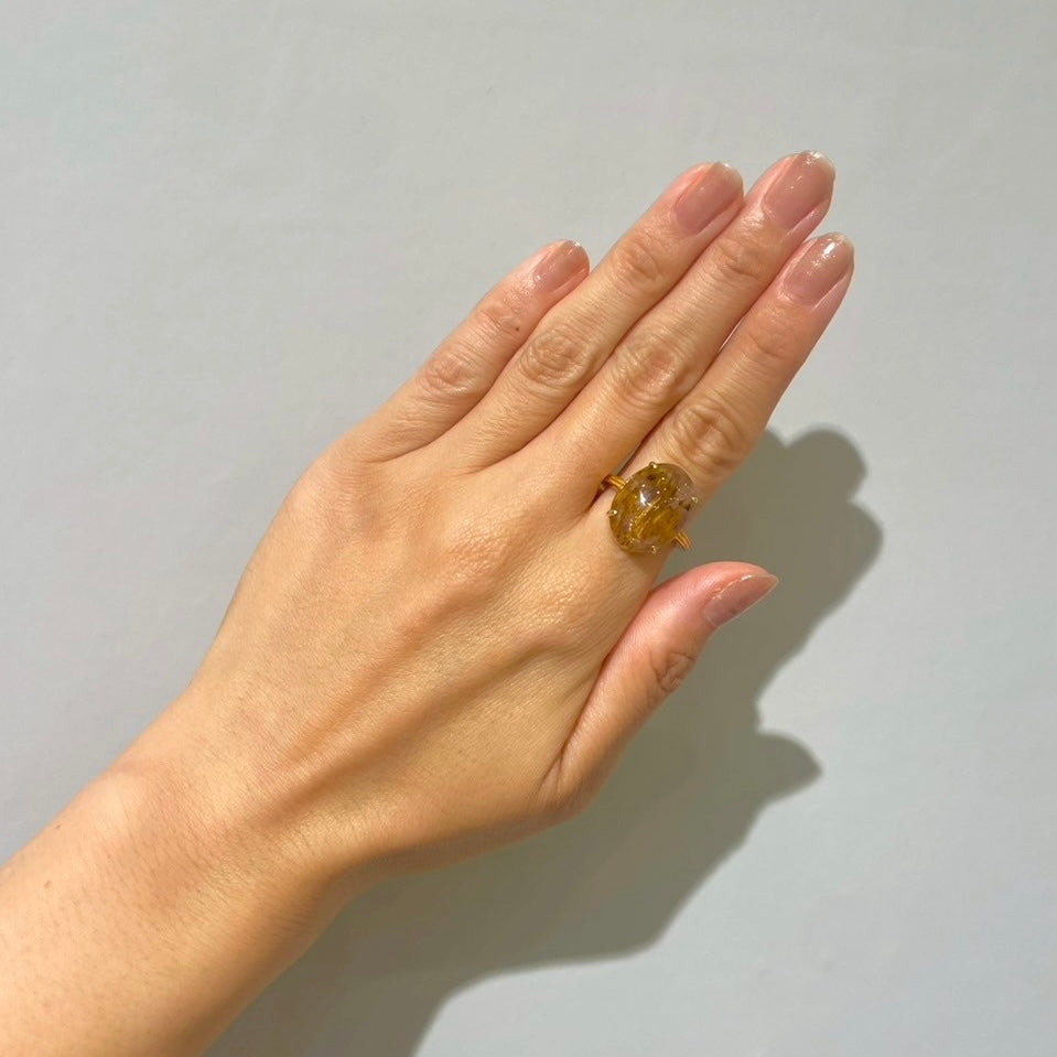002 Cacoxenite in Quartz K18