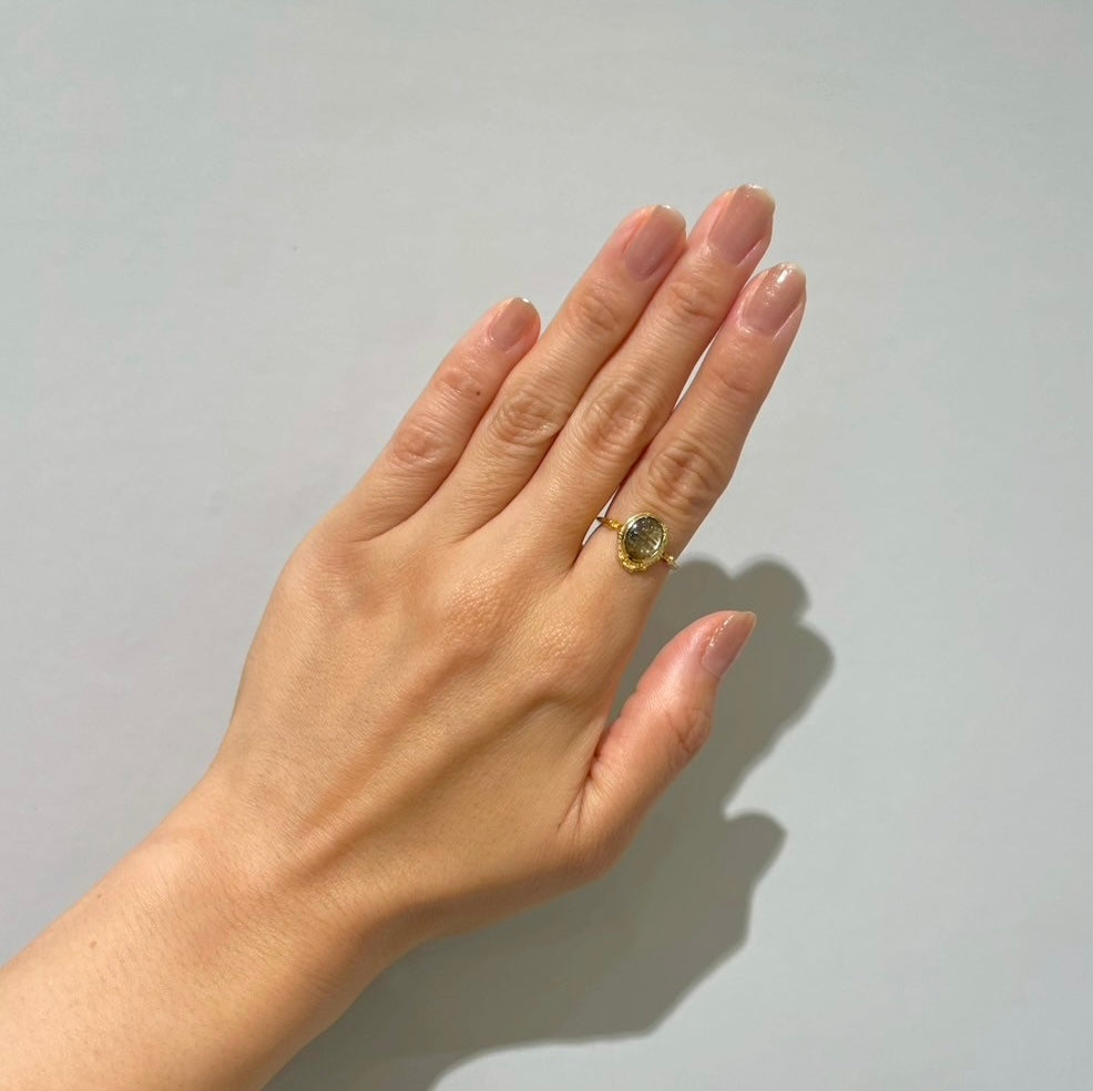 1429 Saphir / Bague Doré