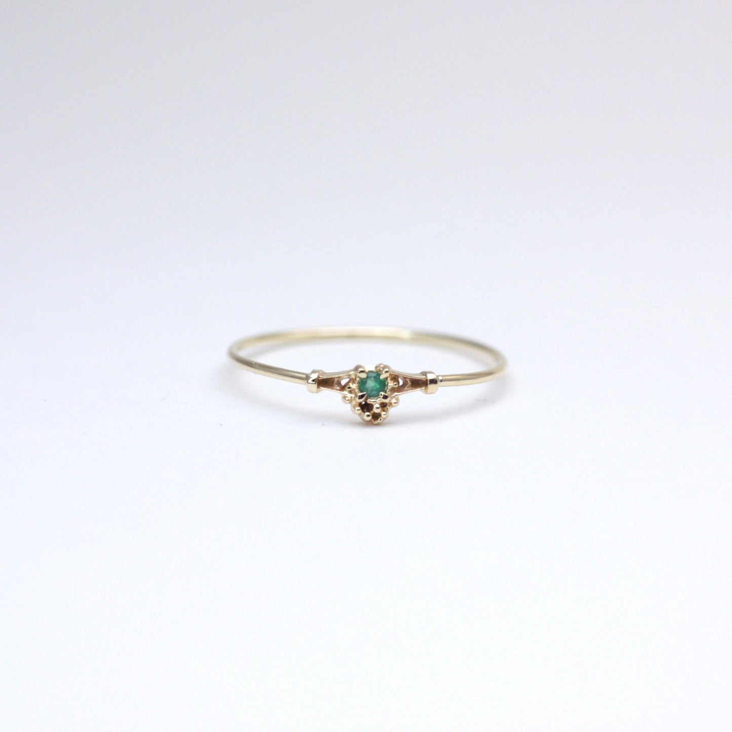 069 Emerald Ring “THIN LINE”