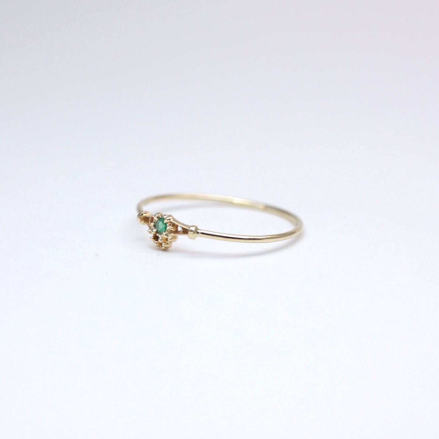 069 Emerald Ring “THIN LINE”