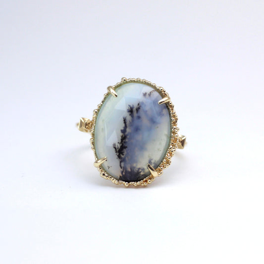 1871 Dendritic Blue Opal K18