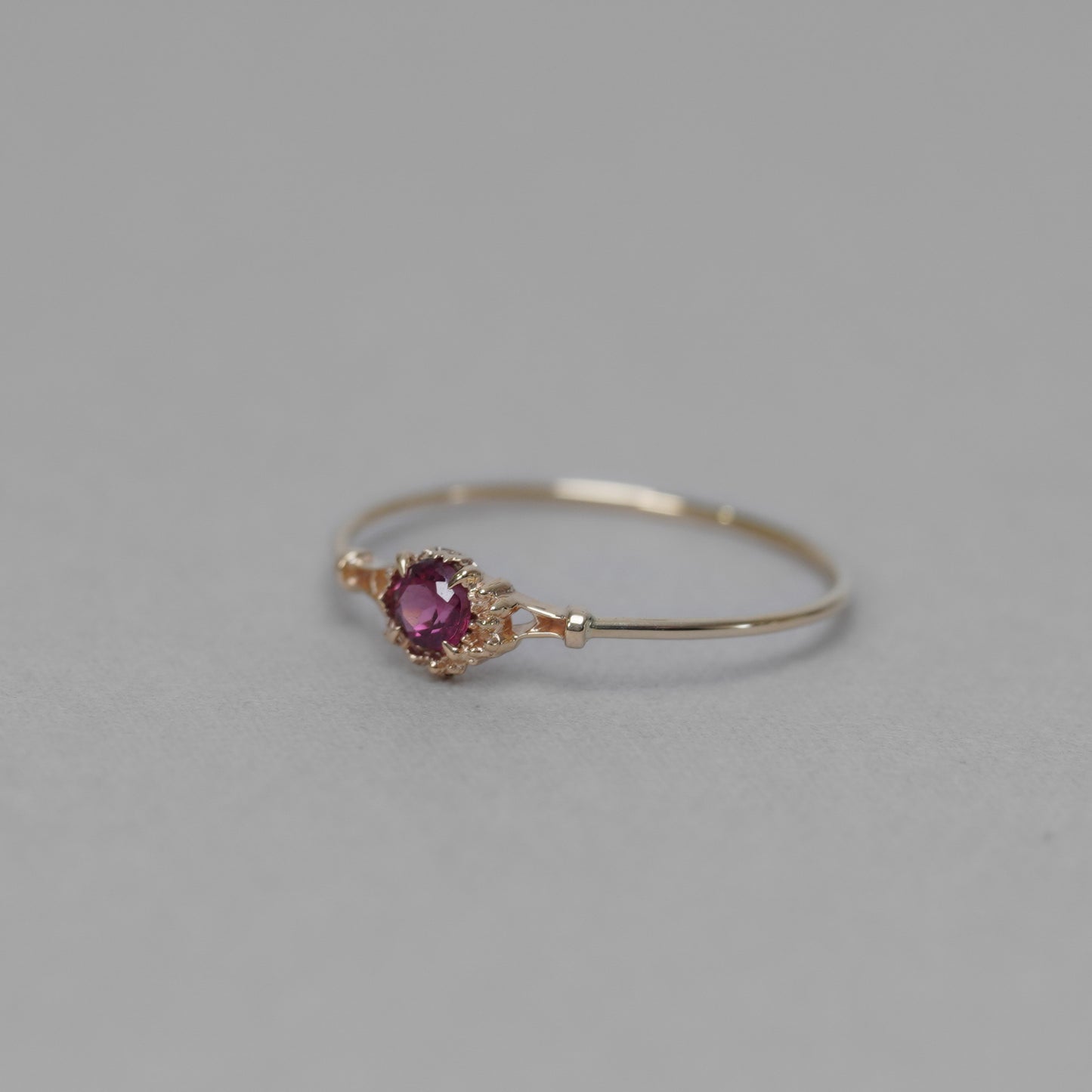 038 Rhodolite Garnet Ring “THIN LINE”