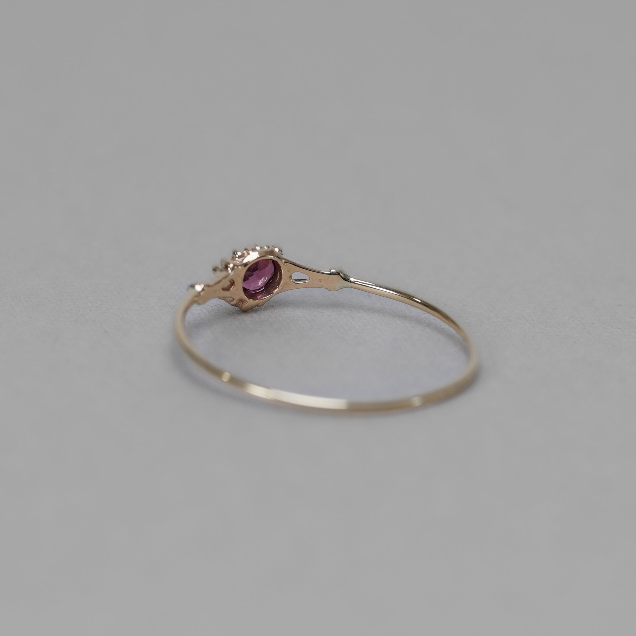 038 Rhodolite Garnet Ring “THIN LINE”