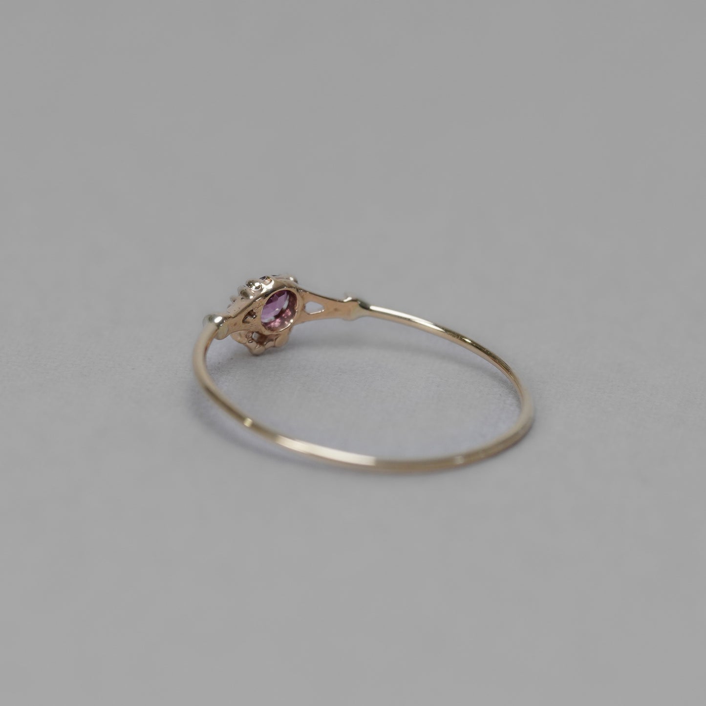 037 Rhodolite Garnet Ring “THIN LINE”