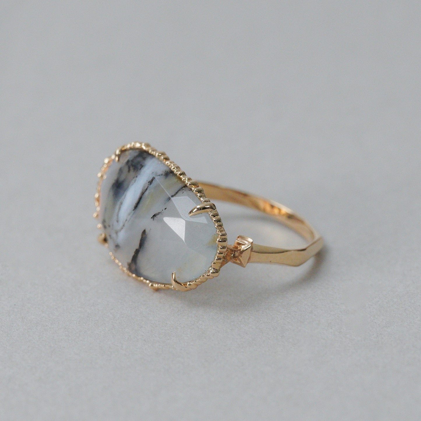 1607  Dendritic Opal  / Ring