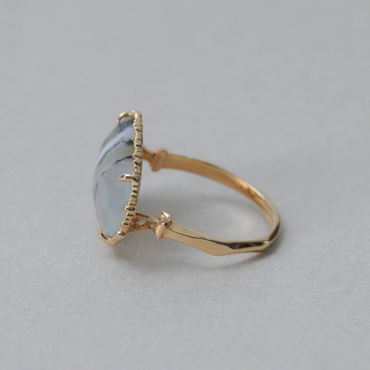 1607  Dendritic Opal  / Ring