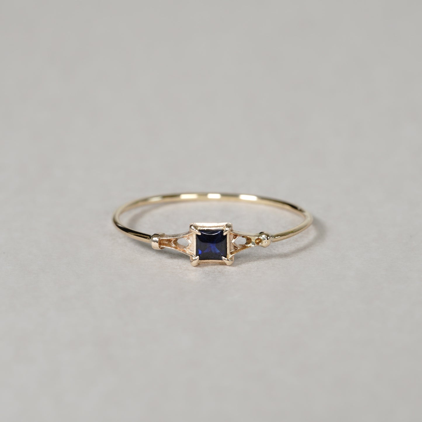 007 Blue Sapphire Ring “THIN LINE”