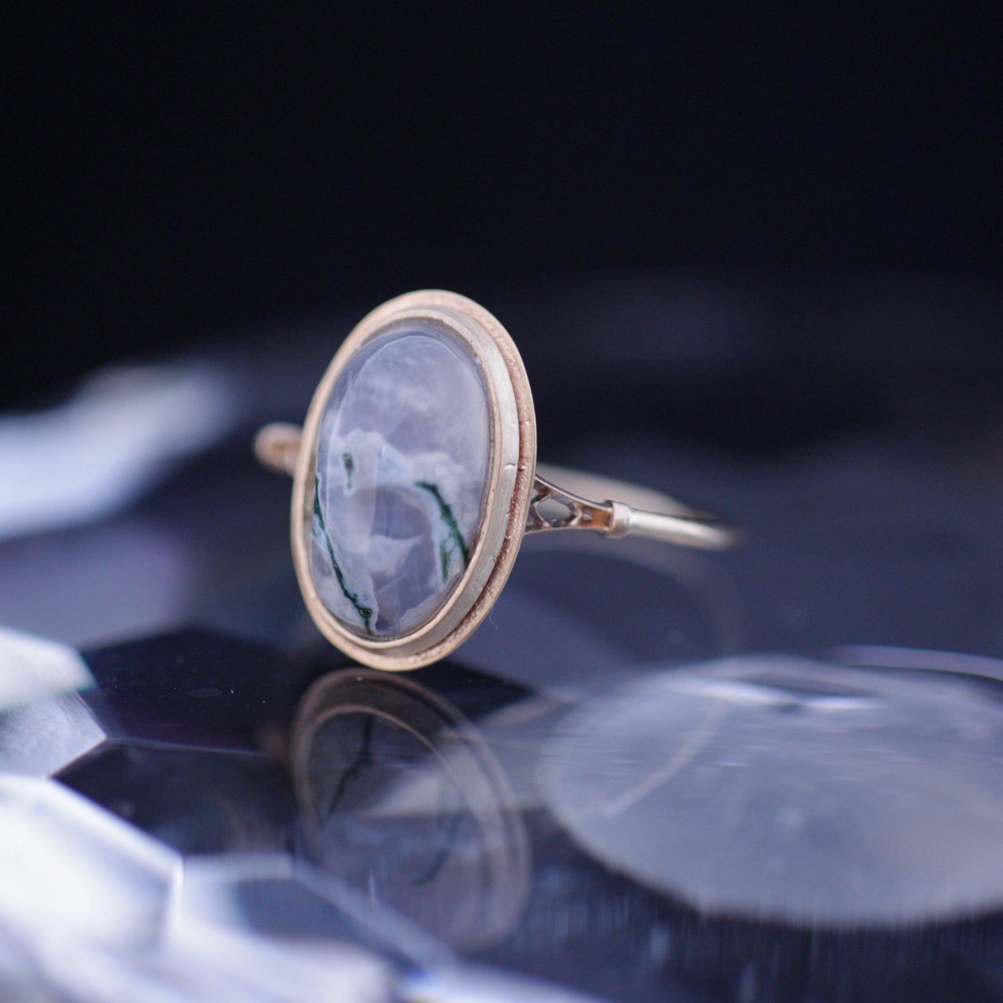 966 Moss Agate Ring