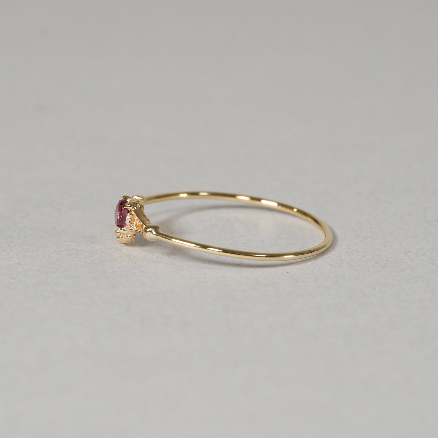 027 Rhodolite Garnet Ring “THIN LINE”