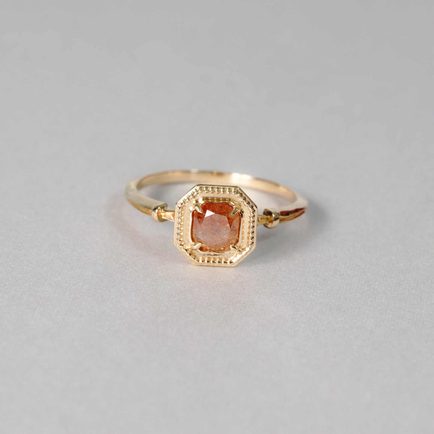 1358 Red inclusion Diamond Ring